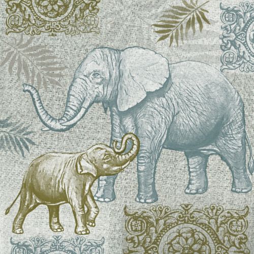 Maki ubrousky paprov 3vrstv 33 x 33 cm 20 ks - Indian Style Elephant