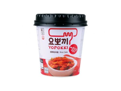 YOPOKKI Cup korejské rýžové koláčky s pikantní a sladkou omáčkou 140g