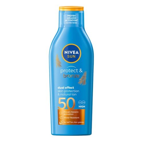 Nivea Sun Protect&amp;Bronze mlko na opalovn OF50 200ml