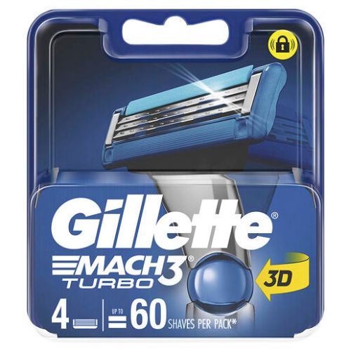 Gillette Mach3 Turbo nhradn hlavice 4 ks