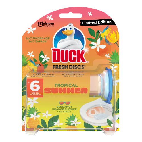 Duck Fresh Discs Summer Tropical WC gel pro hygienickou istotu a svest toalety 36 ml