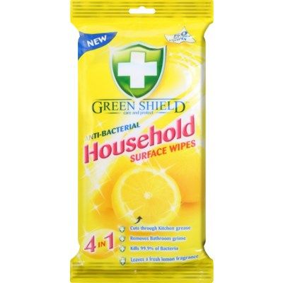 Green Shield univerzální antibakteriální vlhčené čistící ubrousky 50ks