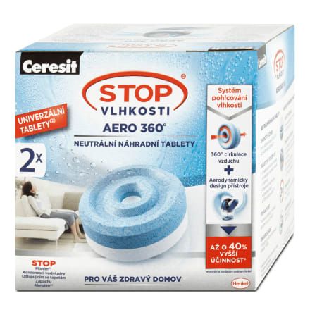 Ceresit Stop vlhkosti  Aero 360° 2v1 2x450g náhradní tablety