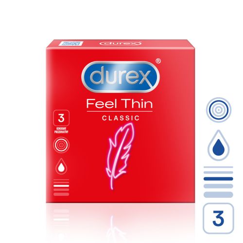Durex Feel Thin Classic kondomy 3ks