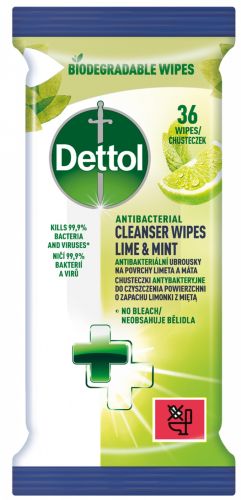 Dettol istc ubrousky antibakteriln Lime&amp;Mint 36 ks