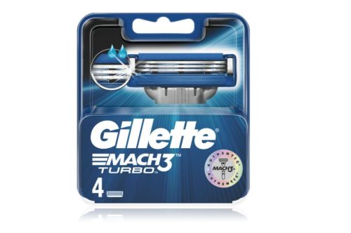 Gillette Mach3 Turbo nhradn hlavice 4 ks
