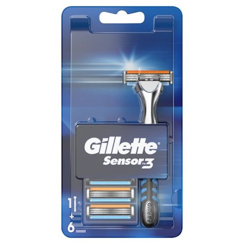 Gillette Sensor3 holicí Strojek – 6 Holicích hlavic