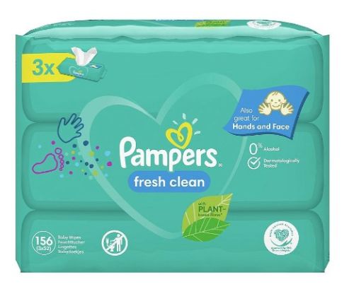 Pampers ubrousky Fresh Clean 3x52ks