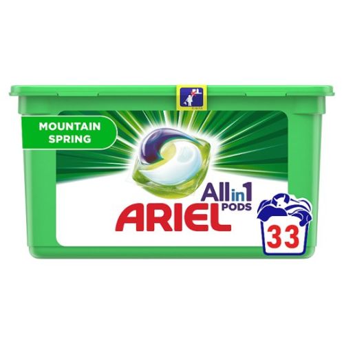Ariel All In 1 Pods Mountain Spring gelové kapsle na praní 33 ks