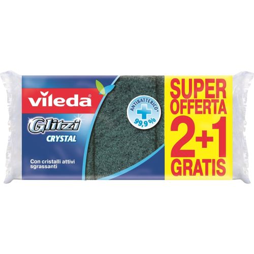 Vileda Glitzi houbika na ndob s chrniem neht + pevn drtnka, balen 2 + 1