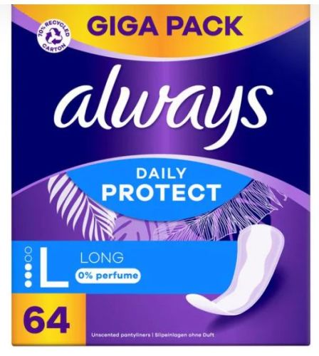 Always Daily Protect Long Fresh Scent intimky 64 ks