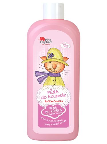 Pink Elephant Kočička Sonička pěna do koupele s obsahem panthenolu pro děti 500 ml