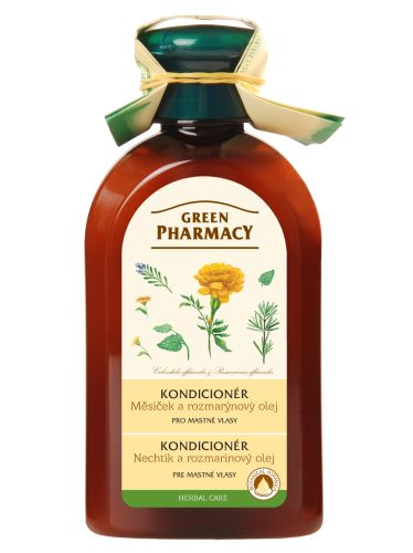 Green Pharmacy Měsíček a Rozmarýnový olej - kondicionér pro mastné vlasy, 300 ml