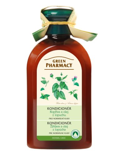 Green Pharmacy Kopřiva a olej z kořenů lopuchu - kondicionér pro normální vlasy, 300 ml