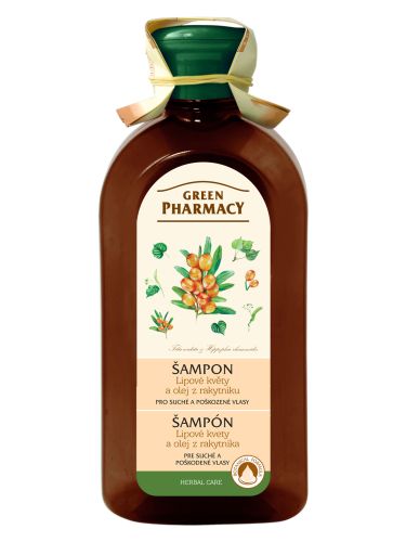 Green Pharmacy Lipové květy a olej z Rakytníku - šampon pro suché a poškozené vlasy, 350 m