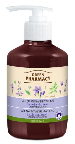 Green Pharmacy Šalvěj a alantoin - gel na intimní hygienu s uklidňujícím účinkem, 370 ml