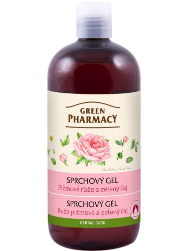 Green Pharmacy Sprchový gel Pižmová růže a zelený čaj 500ml