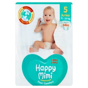 Happy mimi Flexi Comfort dětské plenky Junior 5 11-25 kg 34ks