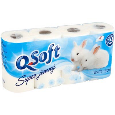 Q soft toaletní papír 8X160 útržků 3vrstvý