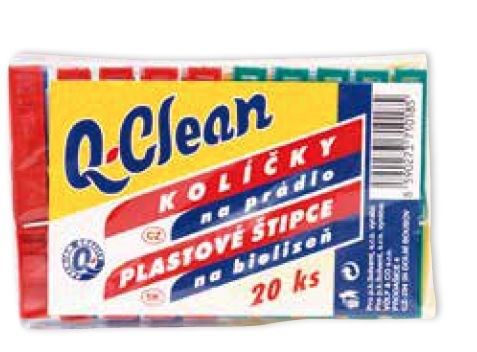 Q clean kolíčky na prádlo plastové 20ks