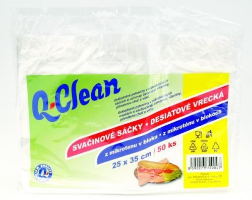 Q Clean Svačinové sáčky 50ks 25x35cm 8my