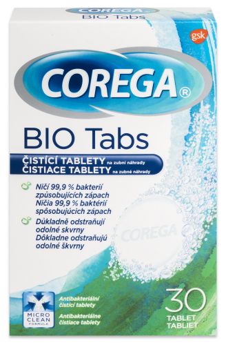 Corega Antibakteriální čistící tablety, 30ks