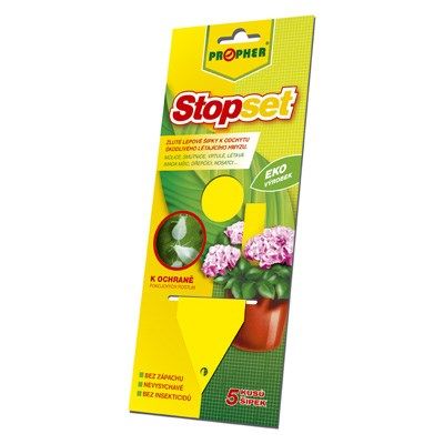 Propher Stopset žluté šipky 14 x 5 cm k odchytu škodlivého létajícího hmyzu 5 ks