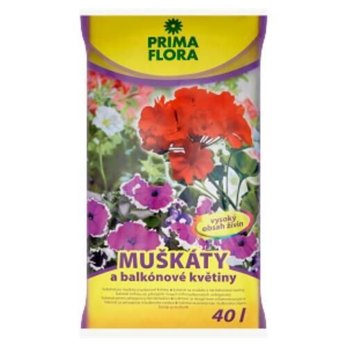 Agro Primaflora substrát pro pelargonie a balkonové květiny 40 l