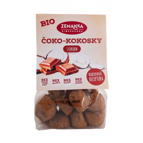 Biopekárna Zemanka Bio čoko-kokosky s kakaem 100g