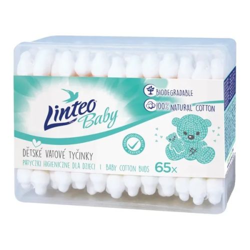 Linteo Baby paprov vatov tyinky 65ks v boxu