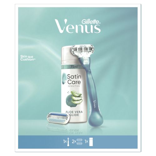 Gillette Venus drkov sada strojek+2ks+Satin Care gel 75ml