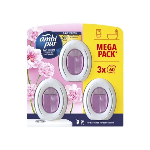 Ambi Pur Bathroom Flowers &amp; Spring osvova vzduchu do koupelny  3 x 8 ml