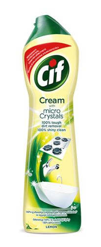 Cif Cream Lemon, tekutý písek, čistící prostředek, vůně citrón, 500 ml