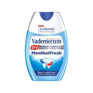 Vademecum 2v1 zubní pasta s ústní vodou 75ml menthol fresh