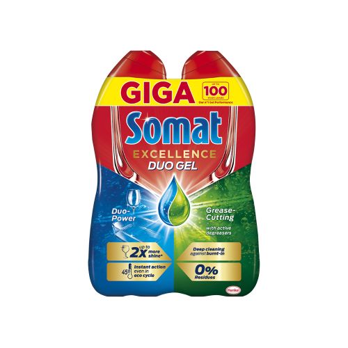 Somat Excellence Duo Gel Grease Cutting gel do myčky, 100 dávek, 1800 ml
