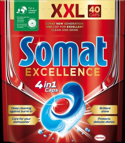 Somat tablety do myky Excellence 4v1 40 ks