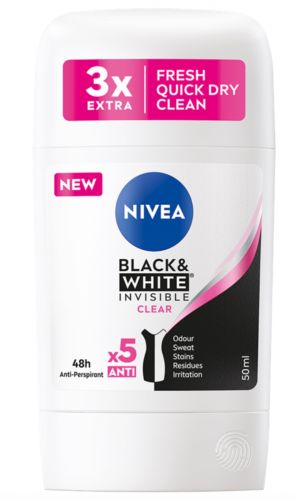 Nivea deo stick Black &amp; White Invisible Clear 50ml