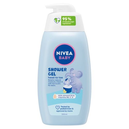 Nivea Baby sprchov gel pro cel tlo a vlsky 500 ml s pumpikou