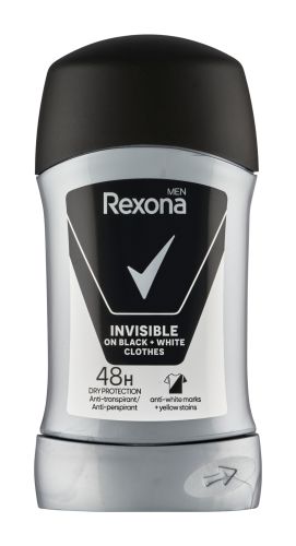 Rexona Men antiperspirant stick Invisible Black+White  50 ml